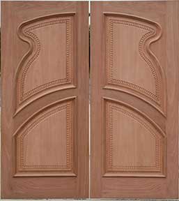 CL-Angel Custom Tiffany Mahogany Round Top Double Door