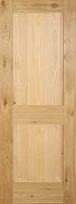 2 Panel White Oak Interior Doors