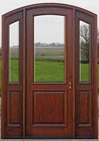 Bellagio Door with Clear Beveled Glass and Sidelites