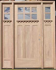 Mahogany AC 601 Door with 2 AC 301 Sidelights