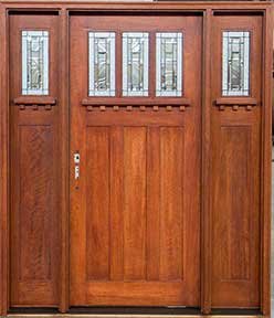 Solid Mahogany Craftsman Door with 3 Point Locking System
