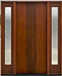PFC Zen Vertical Grain Flush Mahogany Door