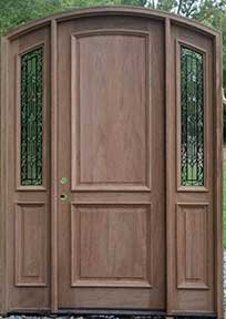 Bellagio Door with Iron Classic Glass Sidelights