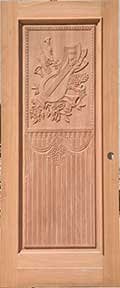 Carved Wood Exterior Doors Music theme